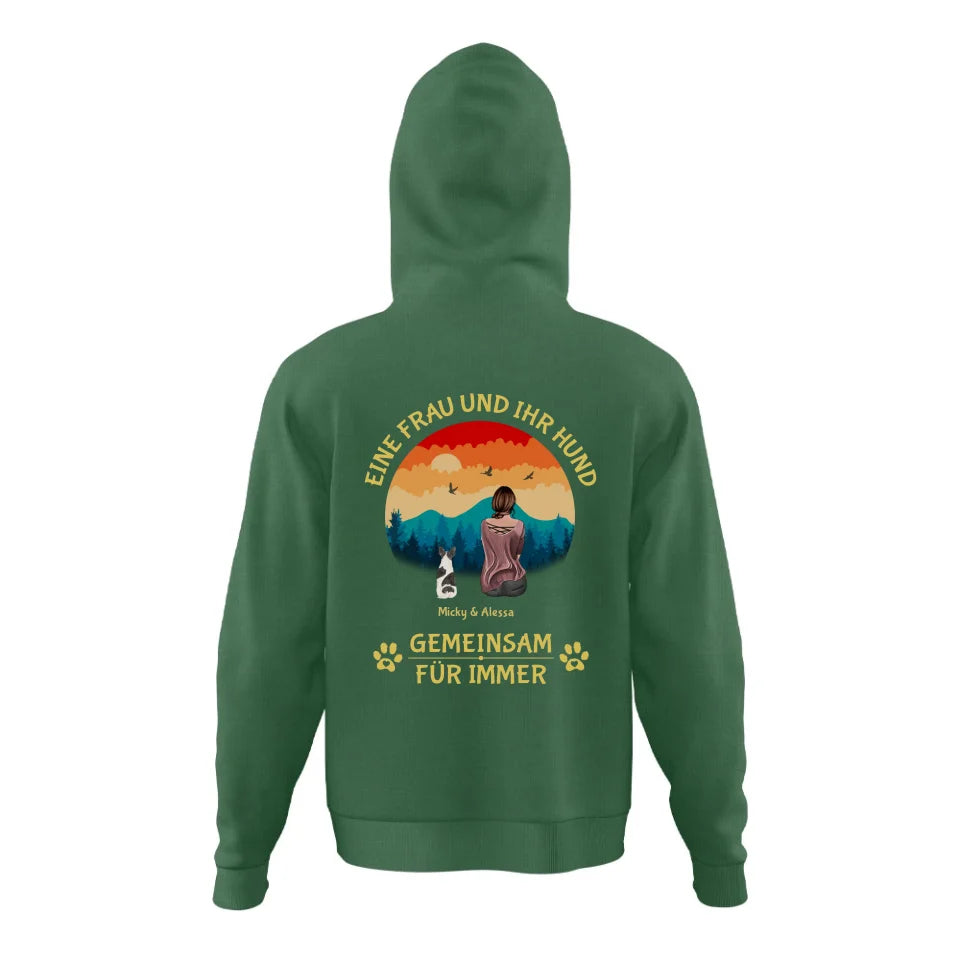 Eine Frau und ihr Hund - Individueller Hoodie