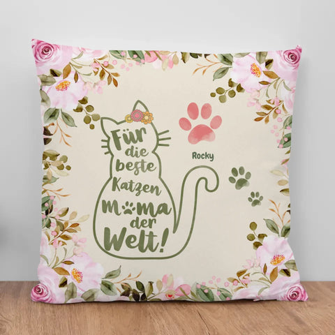 Beste Katzenmama - Individuelles Kissen - Featured Image