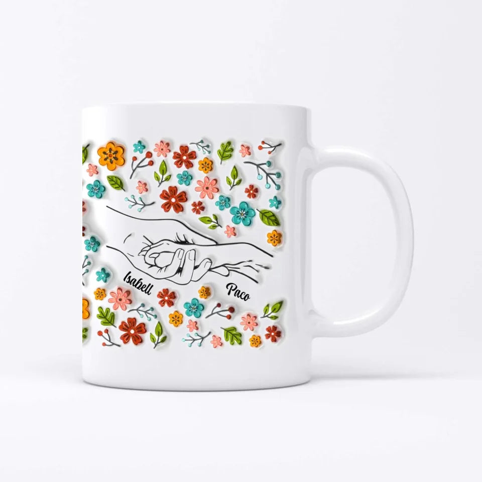 Hand und Pfote (3D Optik) - Individuelle Tasse