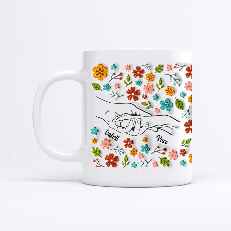 Hand und Pfote (3D Optik) - Individuelle Tasse