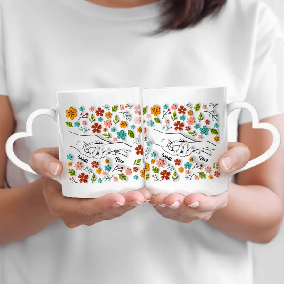 Hand und Pfote (3D Optik) - Individuelle Tasse