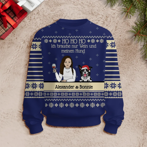 Alkohol und mein Haustier - Individueller Ugly Christmas Sweater - Featured Image