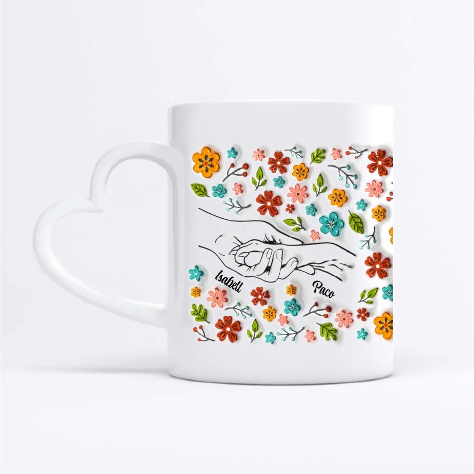 Hand und Pfote (3D Optik) - Individuelle Tasse