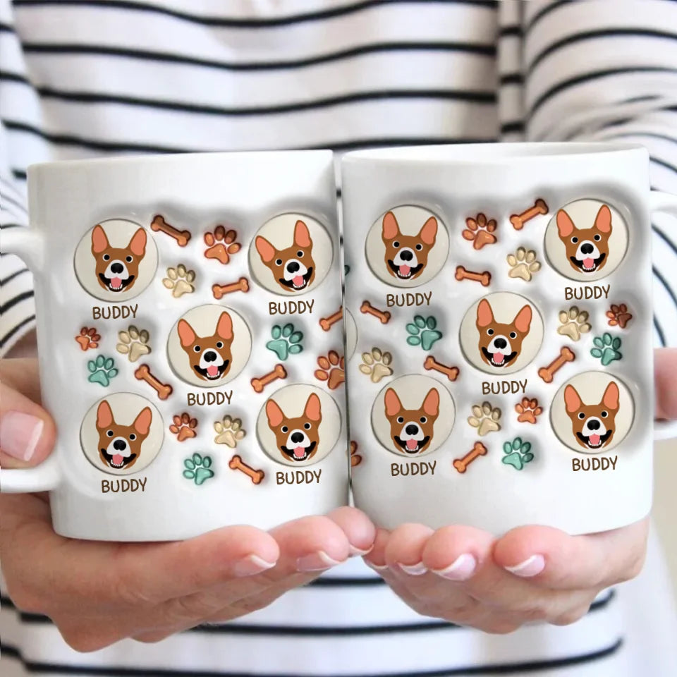 Süße Tierköpfe (3d Optik) - Individuelle Tasse