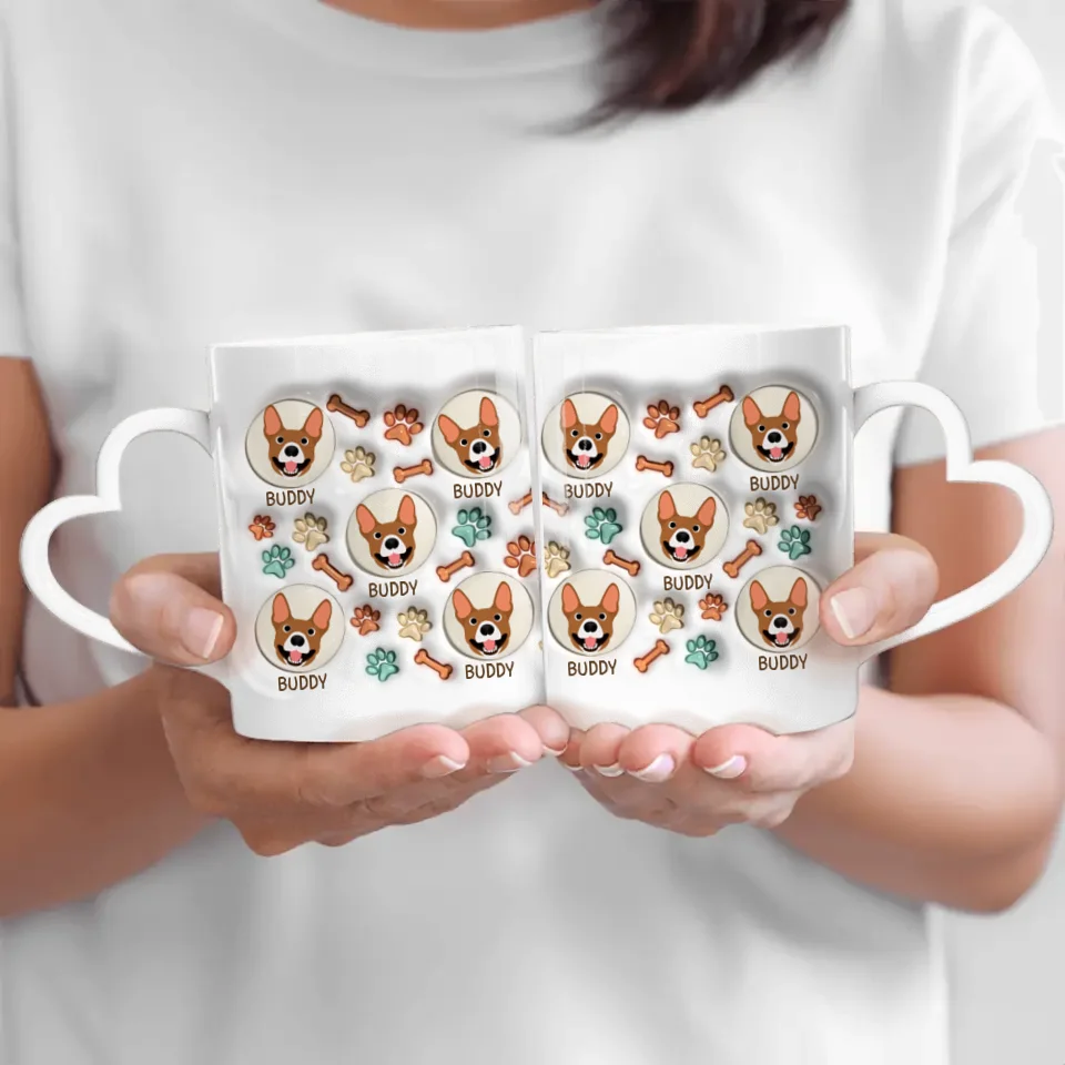 Süße Tierköpfe (3d Optik) - Individuelle Tasse