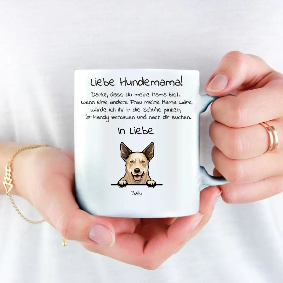 Liebe Hundemama - Individuelle Tasse