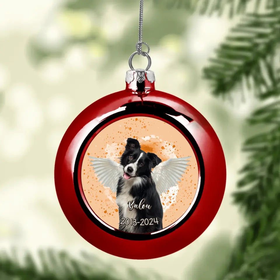 Personalisierte Christbaumkugel - Haustierportrait