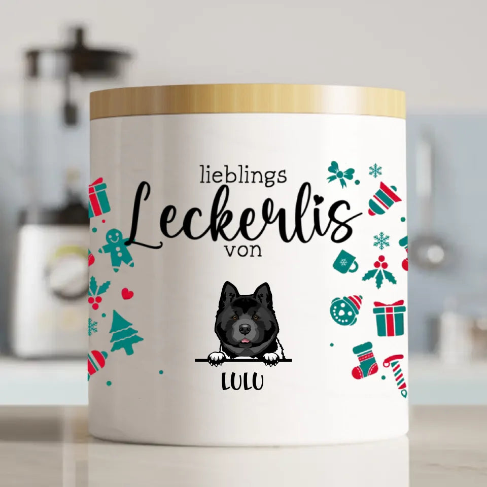 Lieblings Leckerli (Weihnachtsedition) - Individuelle Leckerlidose