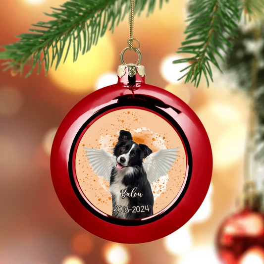 Personalisierte Christbaumkugel - Haustierportrait