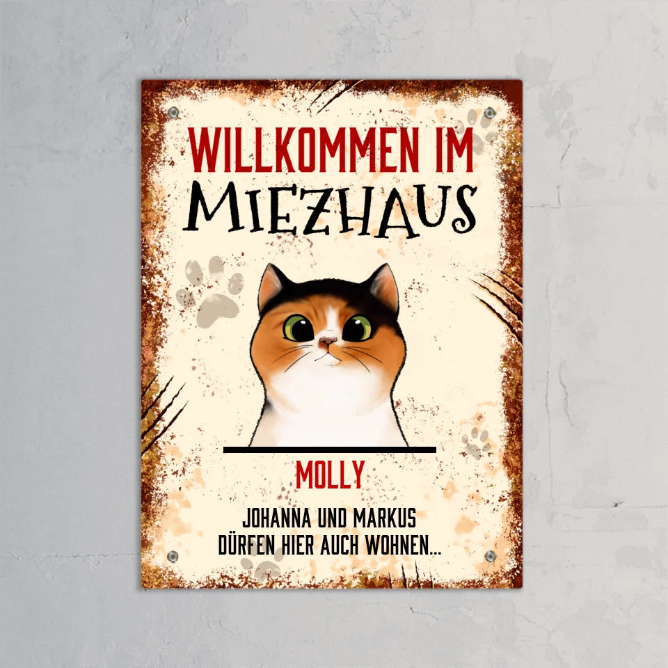 Miezhaus - Individuelles Türschild