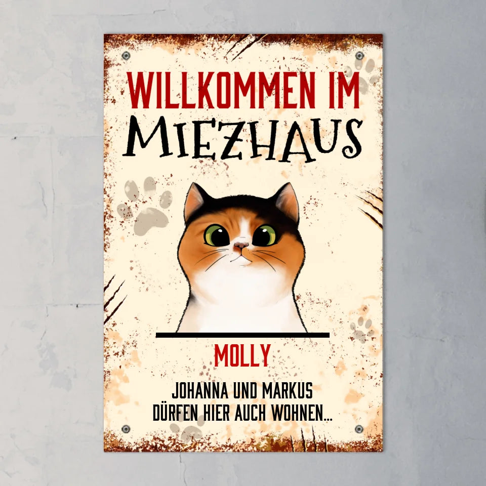 Miezhaus - Individuelles Türschild