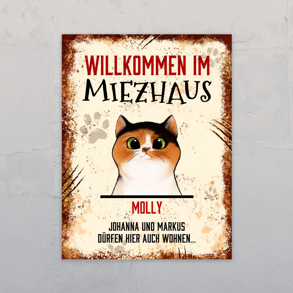 Miezhaus - Individuelles Türschild