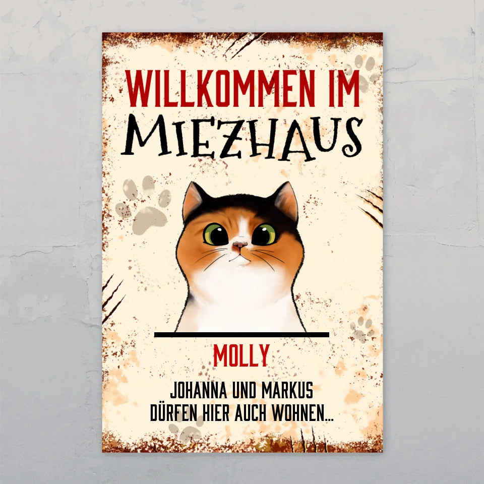 Miezhaus - Individuelles Türschild