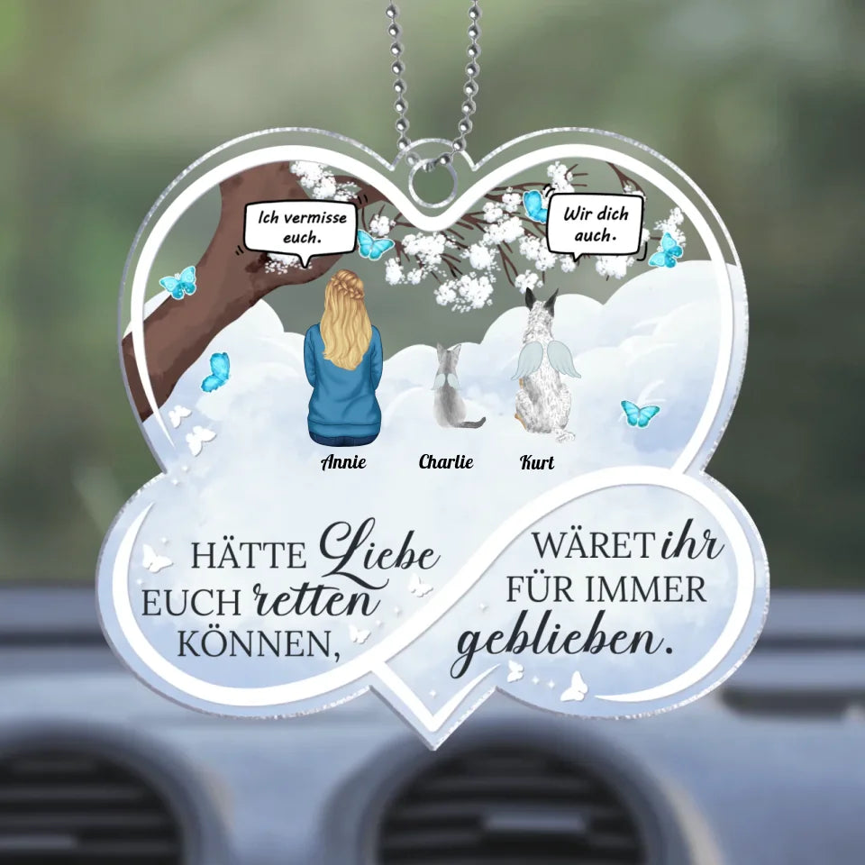 Hätte Liebe dich retten können - Individueller Rückspiegel Anhänger