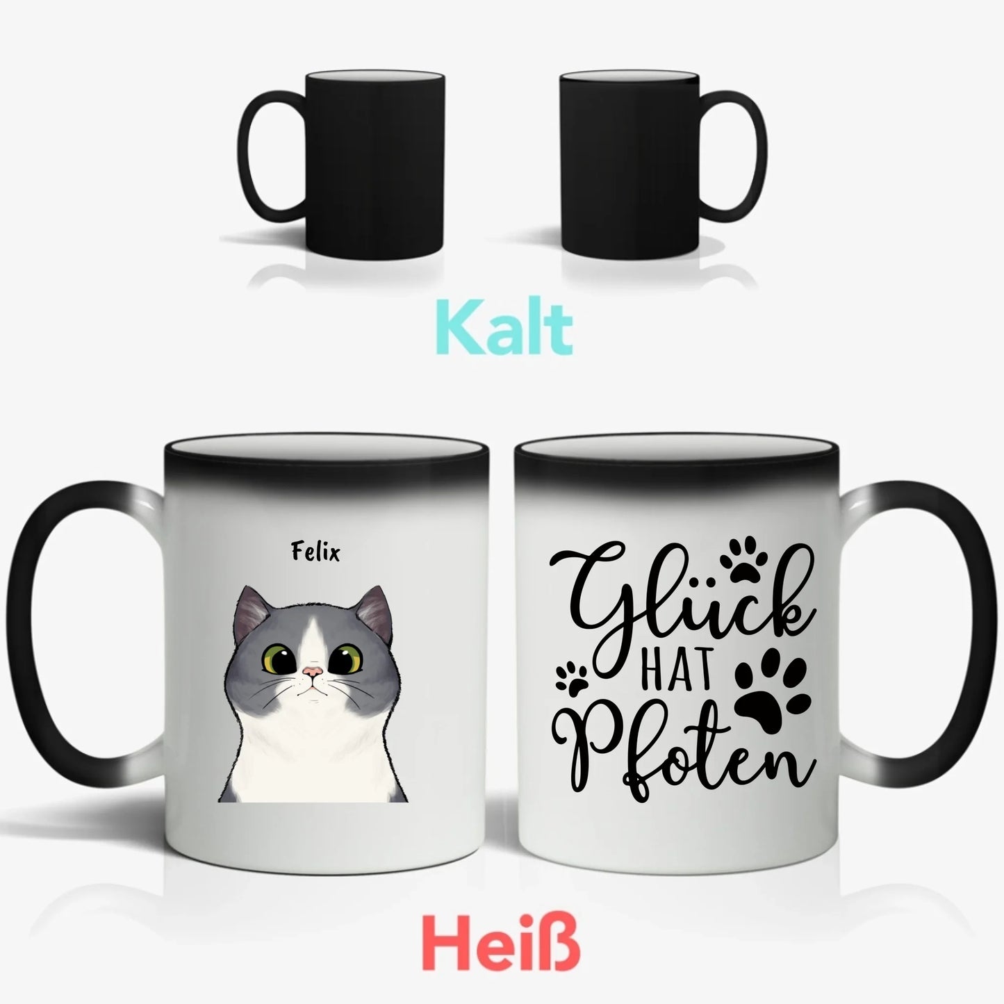 Personalisierte Tasse - Neugierige Katzen