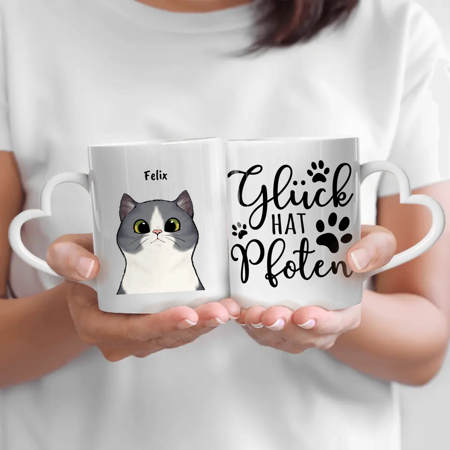 Personalisierte Tasse - Neugierige Katzen