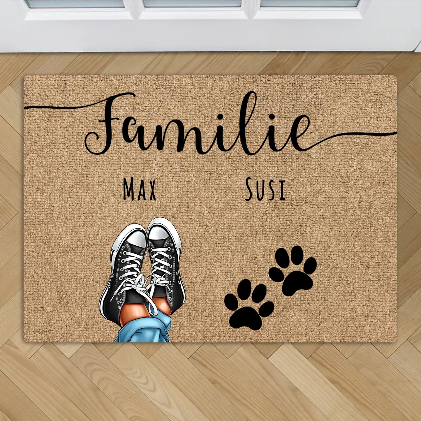 Schuhe und Pfoten / Individuelle Fußmatte