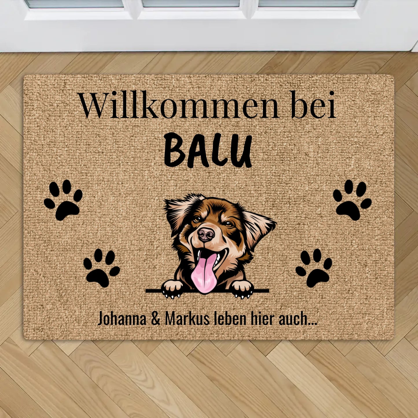 Willkommen bei / Individuelle Fußmatte