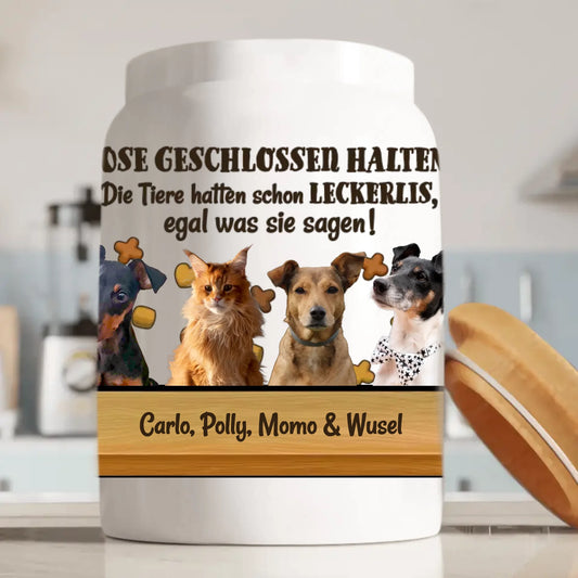 Dose geschlossen halten! - Individuelle Leckerlidose