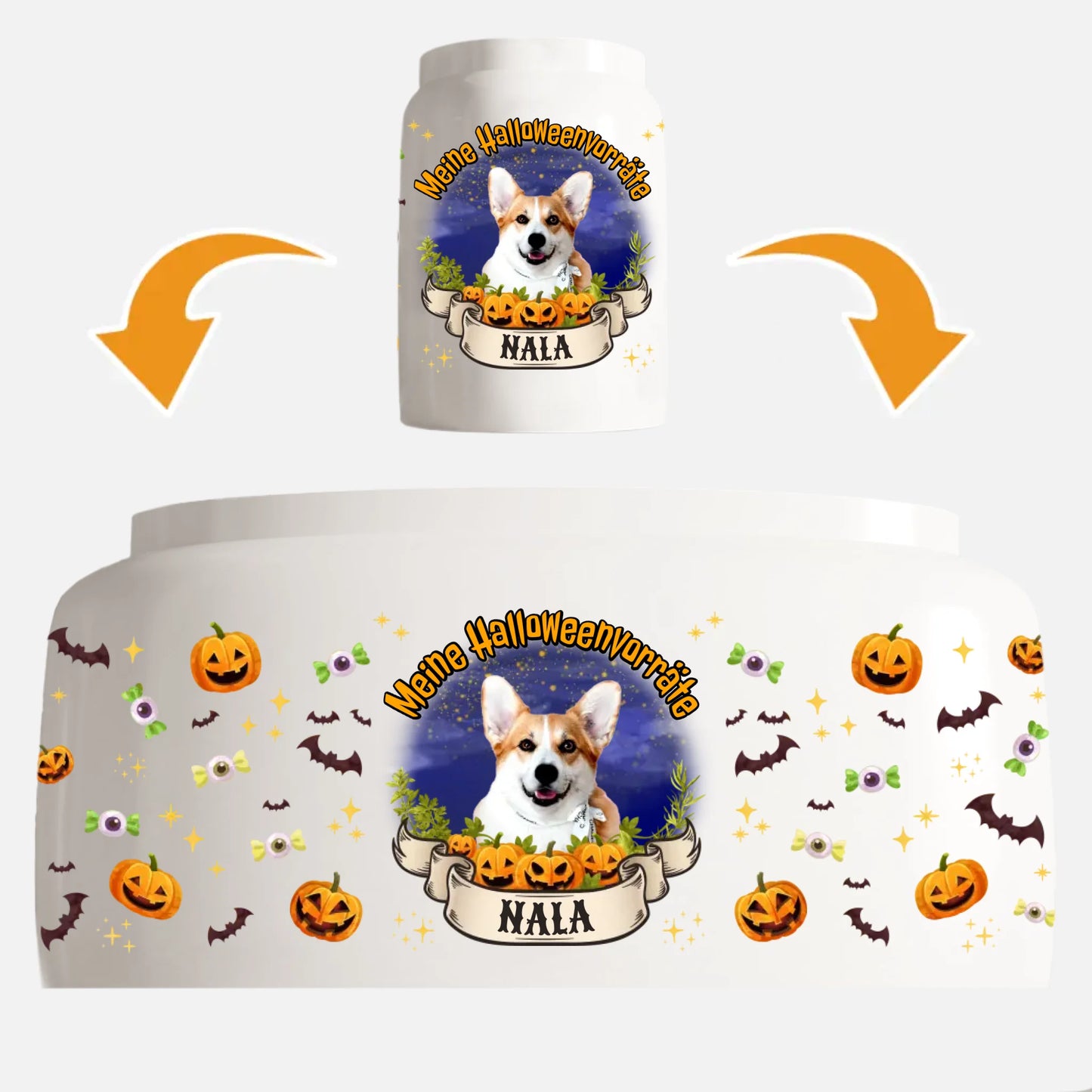 Halloweenvorrat - Individuelle Leckerlidose