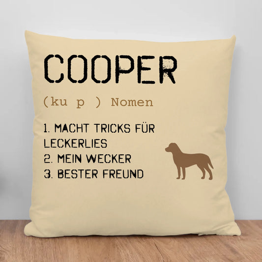 Definition von meinem Hund - Individuelles Kissen