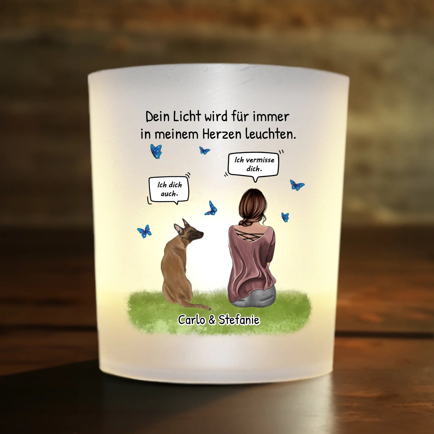 Dein Licht in meinem Herzen - Individuelles Teelicht