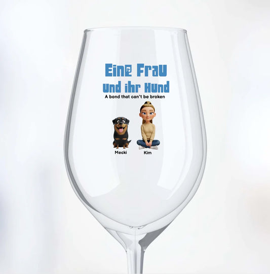 Eine unzertrennliche Verbindung - Individuelles Weinglas