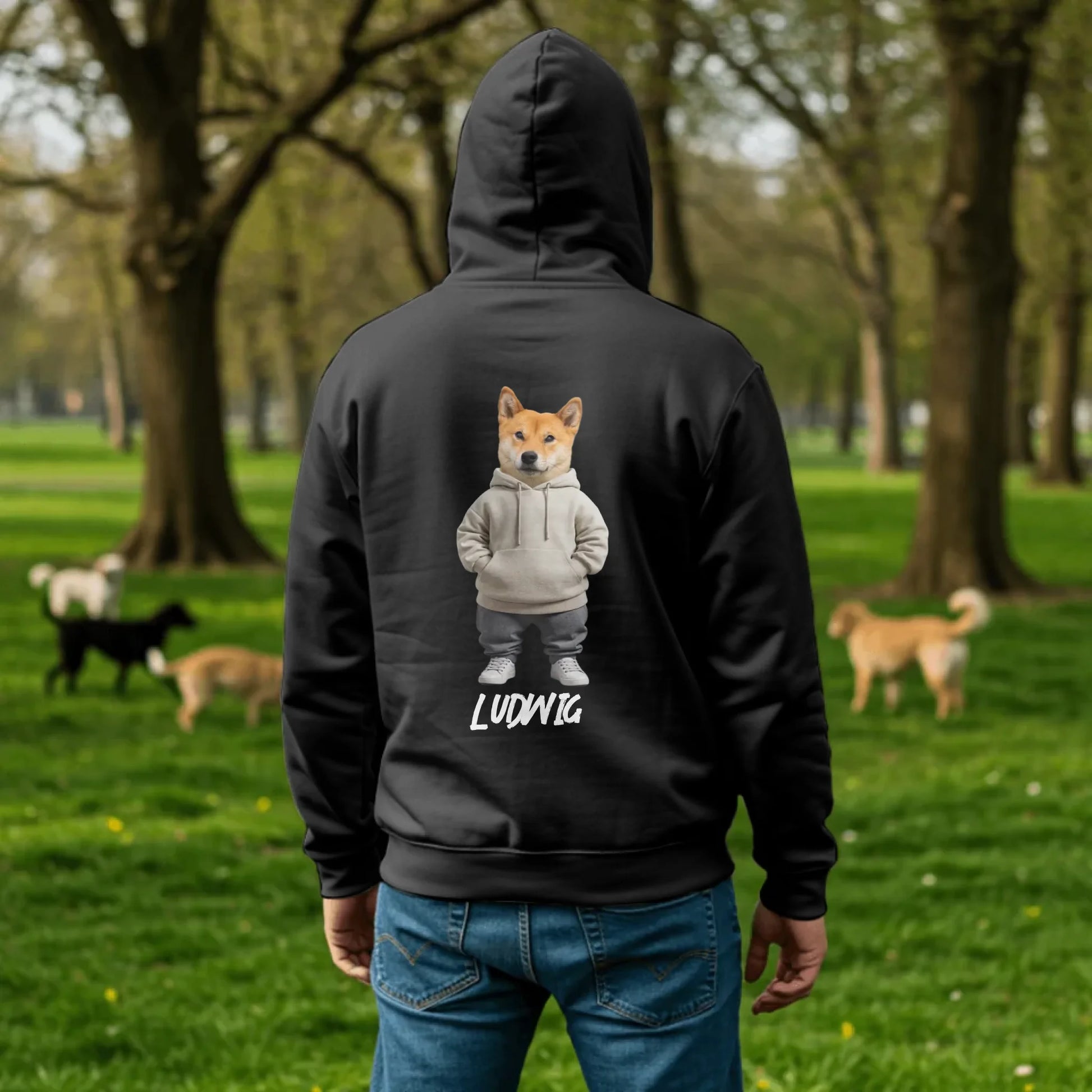 Man in Dog Park - Black