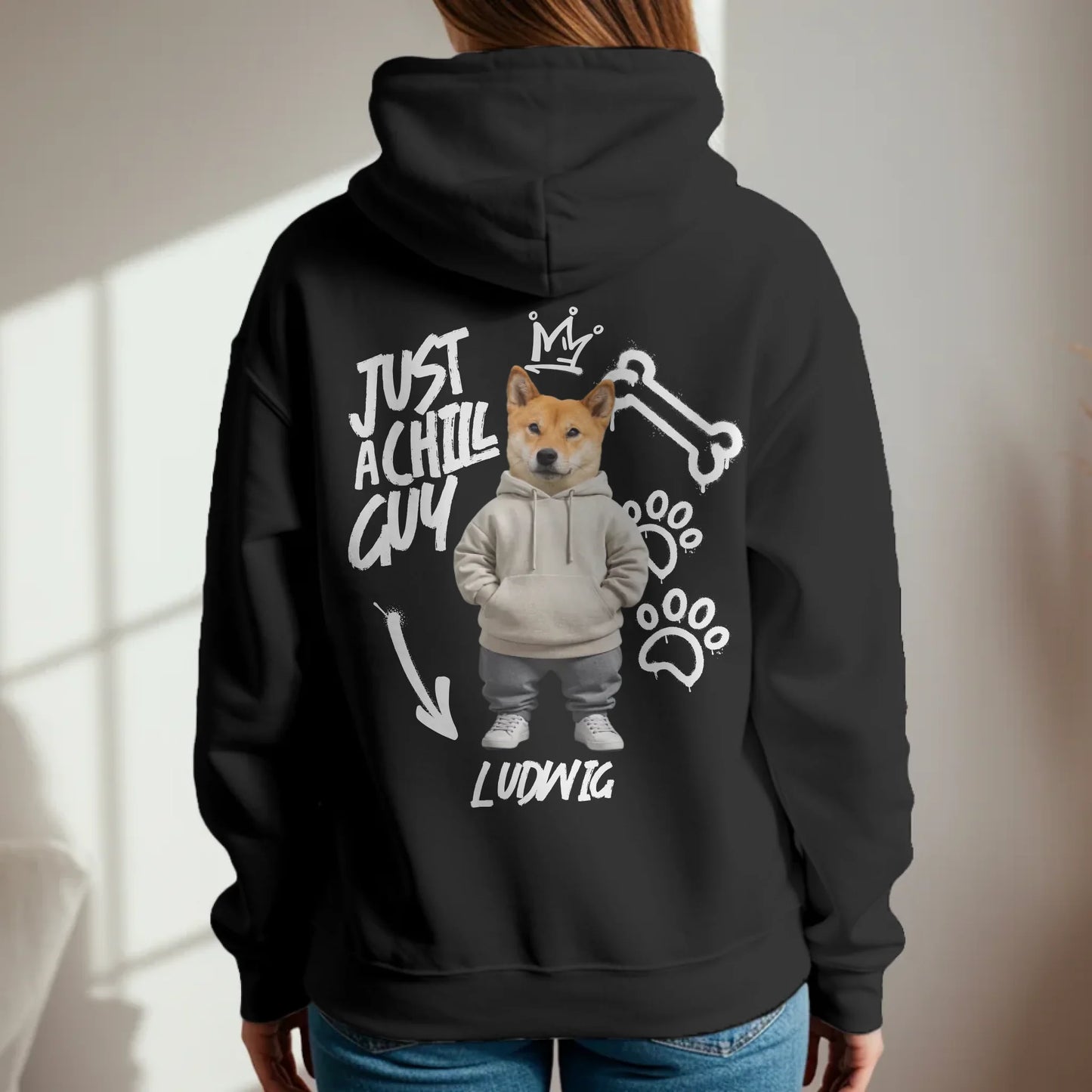 Entspannte Fellnase - Individueller Hoodie