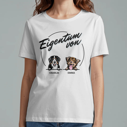 Eigentum von meinem Hund - Individuelles T-Shirt