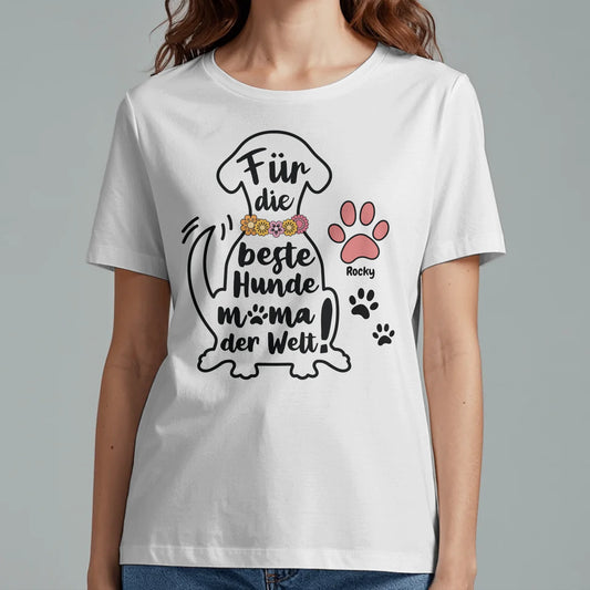 Beste Hundemama - Individuelles T-Shirt