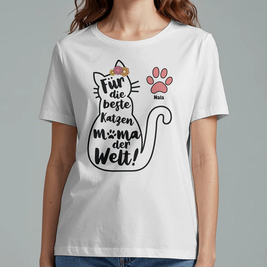 Beste Katzenmama - Individuelles T-Shirt