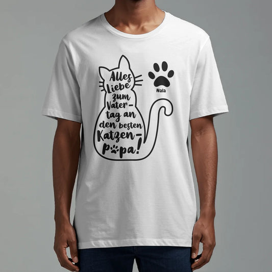 Bester Katzenpapa - Individuelles T-Shirt