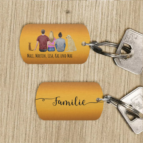 Familie - Individueller Dog Tag Schlüsselanhänger - Featured Image