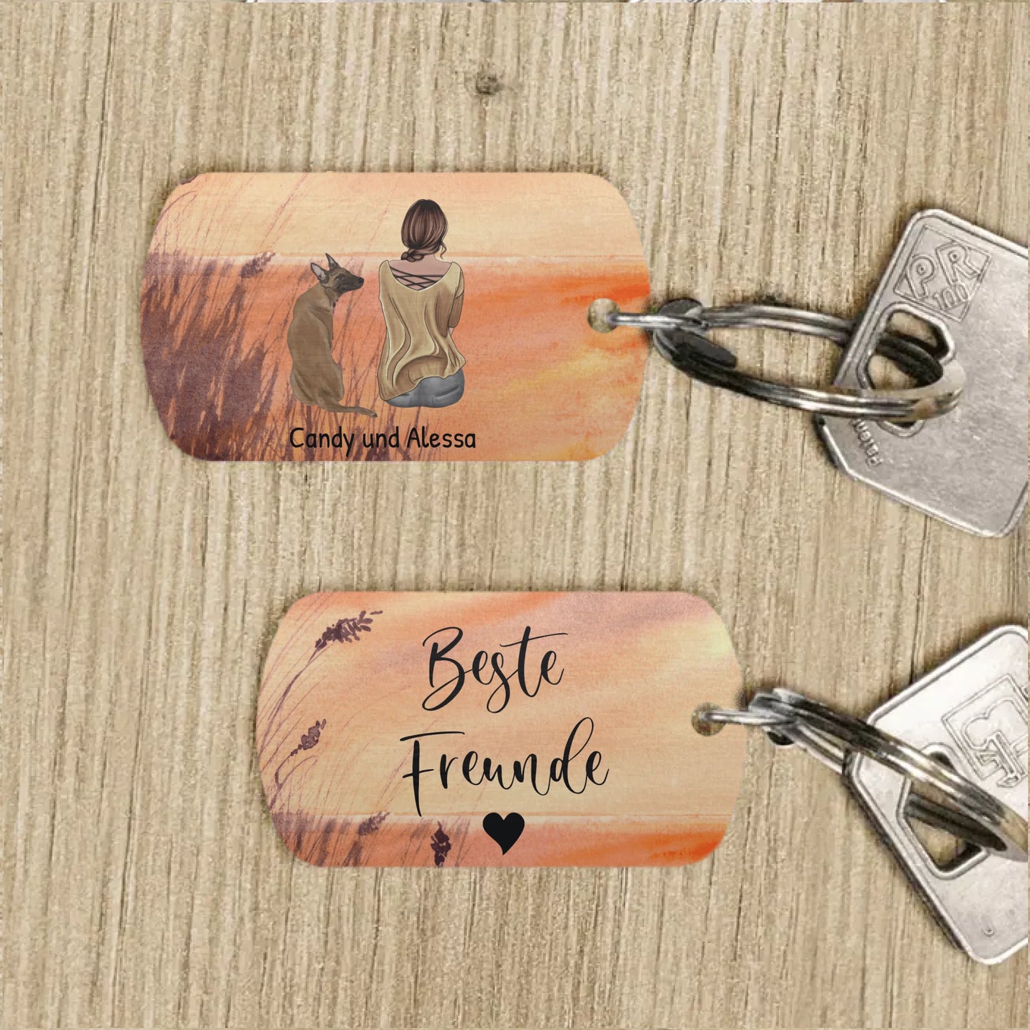 Unterwegs mit Haustier - Individueller Dog Tag Schlüsselanhänger