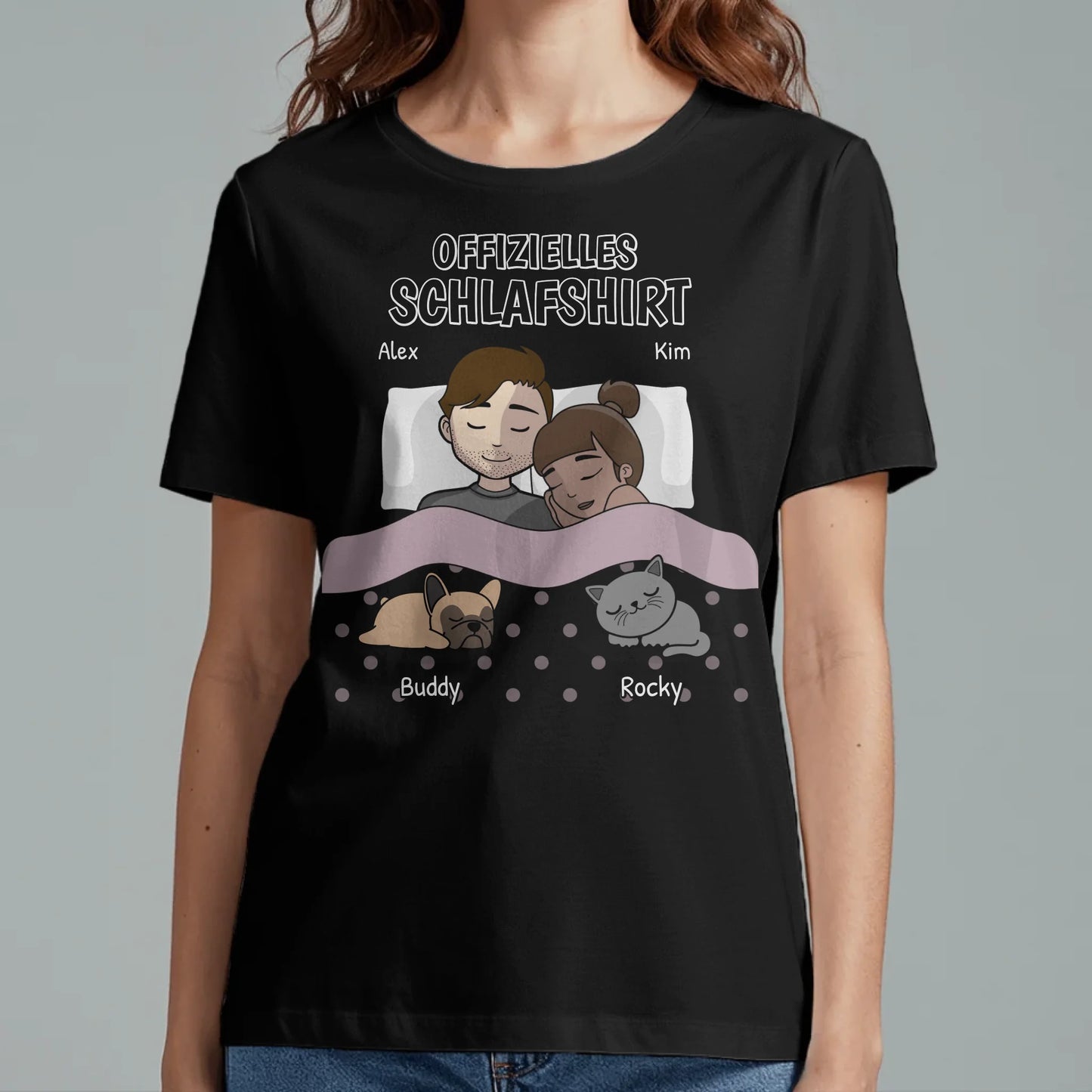 Kuschelzeit mit Fellnasen - Individuelles T-Shirt