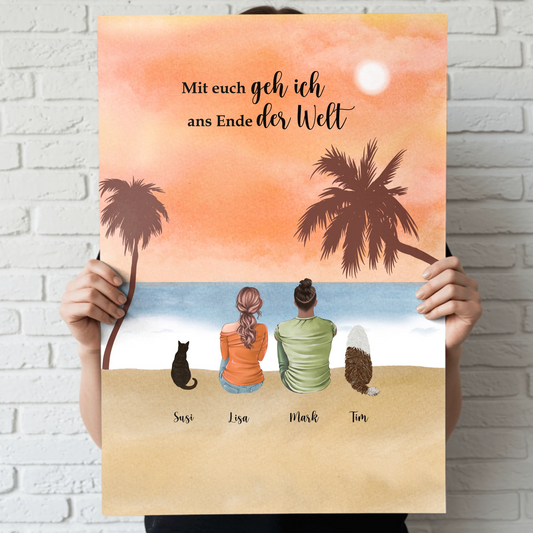 Sommer am Strand (Pärchen) - Individuelles Poster