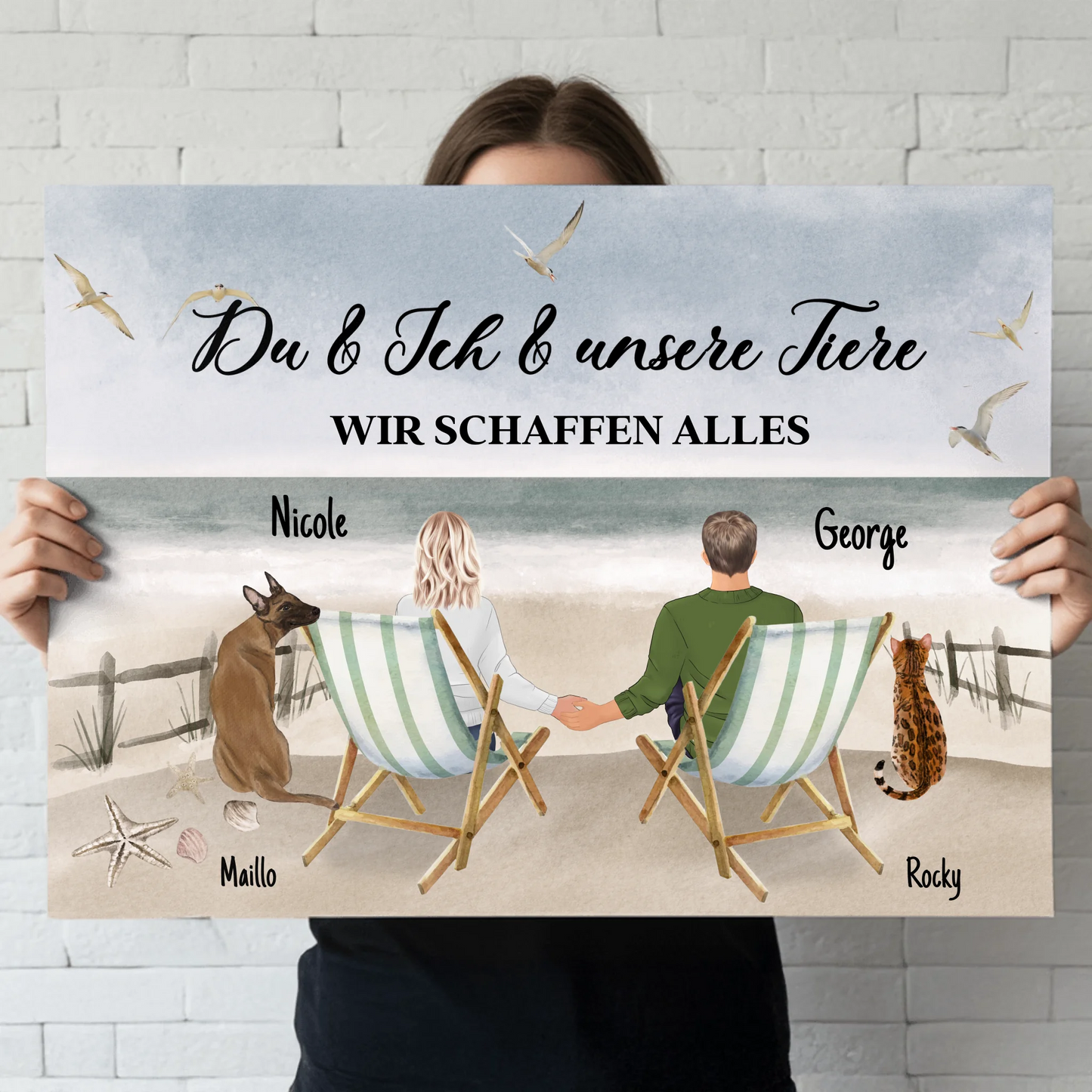 Du & Ich & unsere Tiere - Individuelles Poster