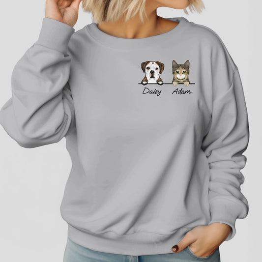 Spähende Haustiere - Individuelles Sweatshirt