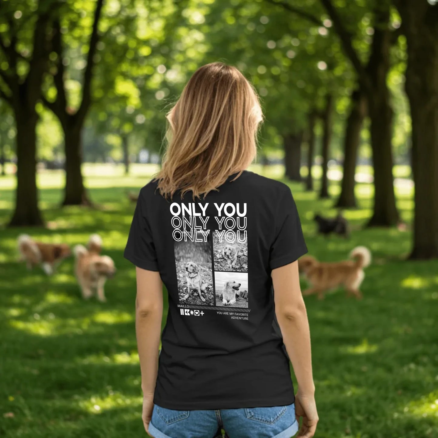 Woman in dog park - Black-min