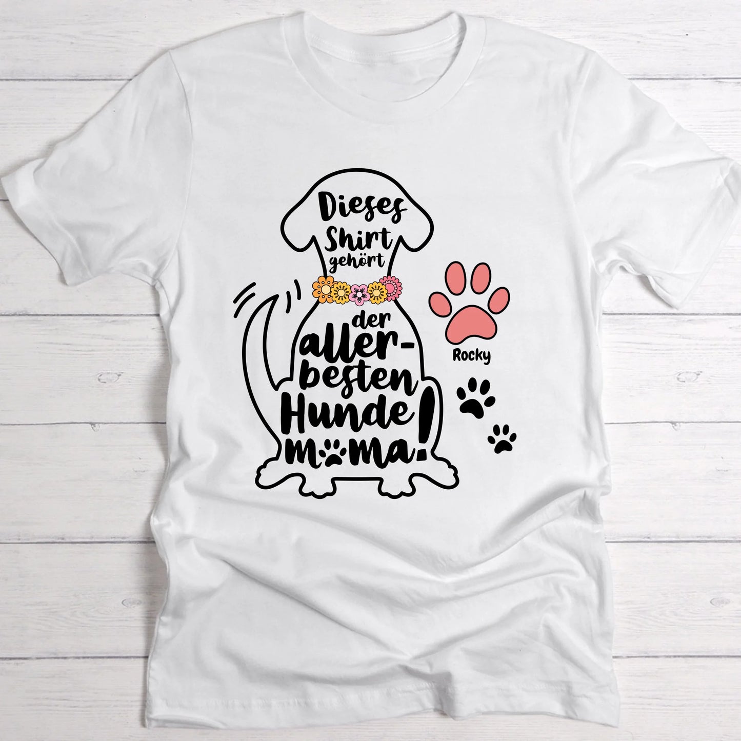 Allerbeste Hundemama - Individuelles T-Shirt