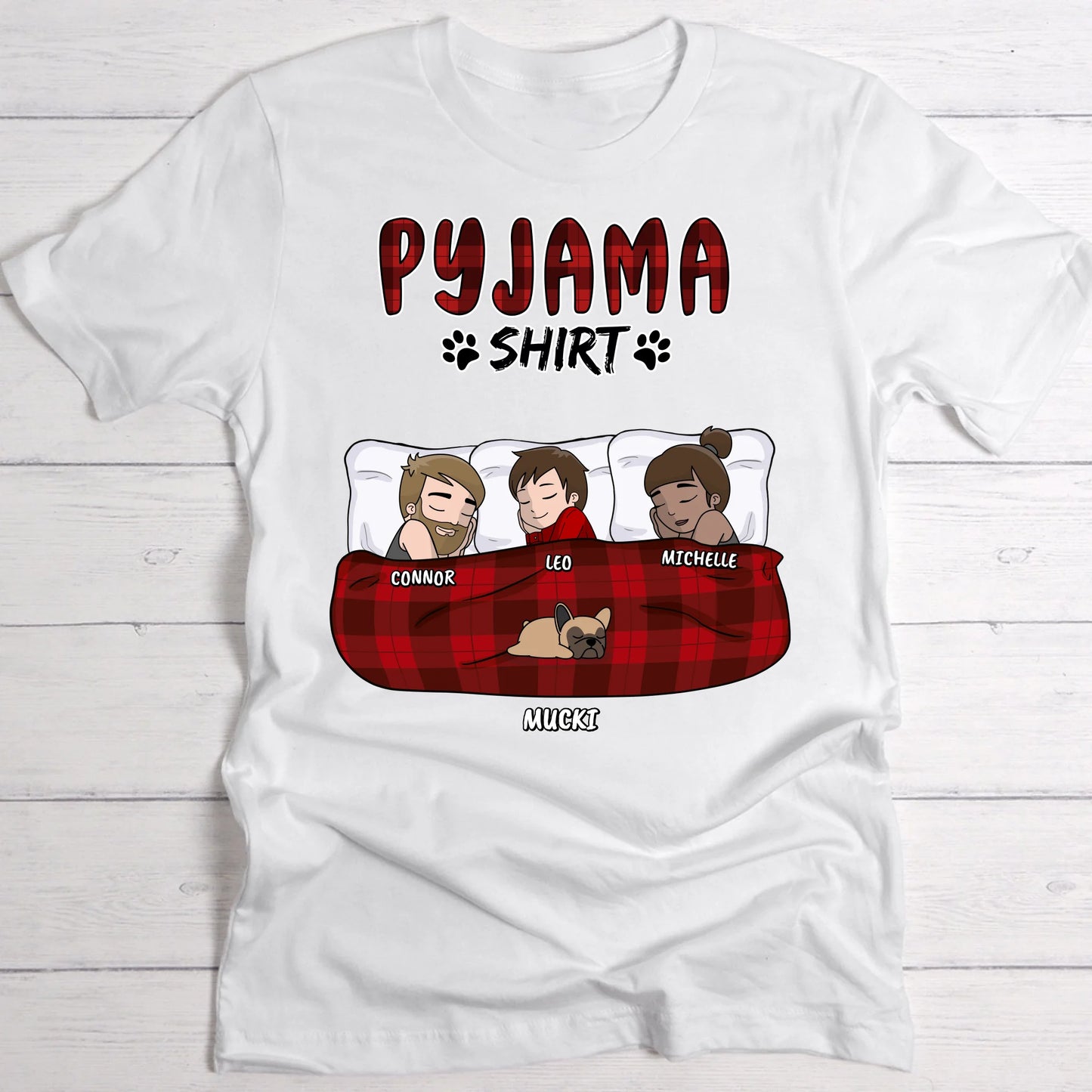 Mein Pyjama Shirt (Familie) - Individuelles T-Shirt