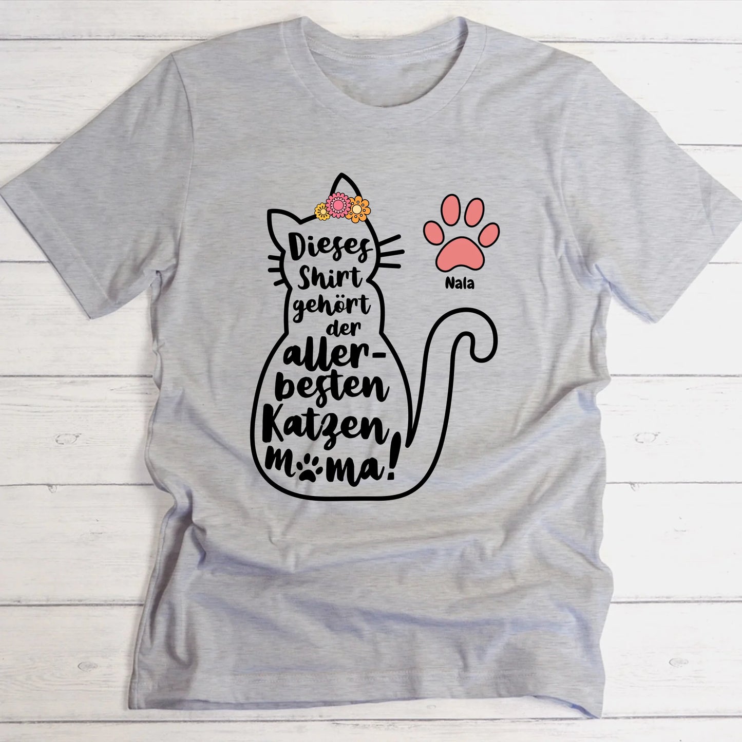 Allerbeste Katzenmama - Individuelles T-Shirt