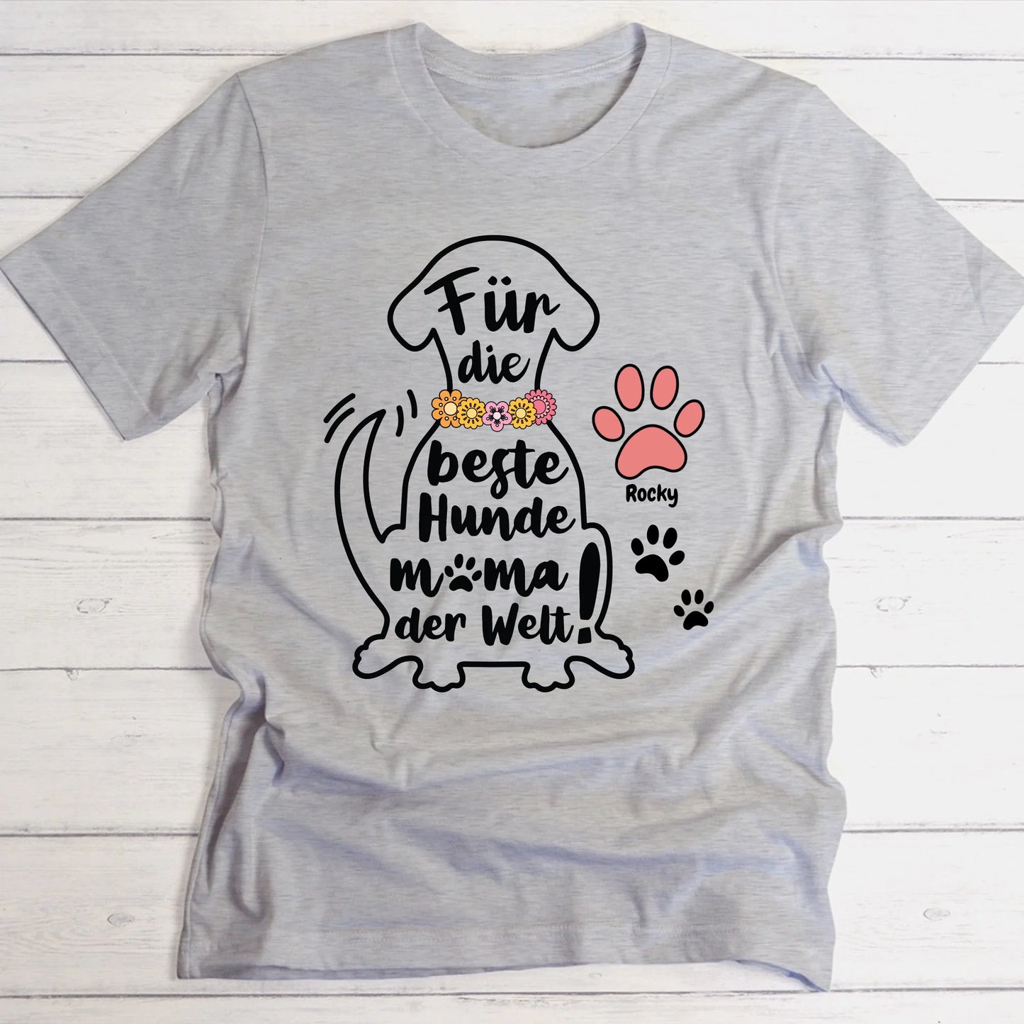 Beste Hundemama - Individuelles T-Shirt