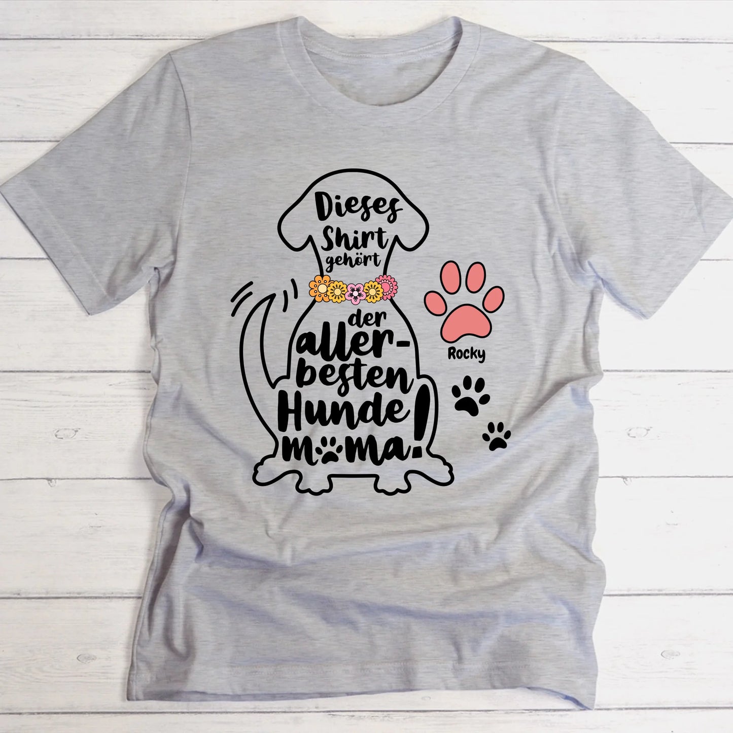 Allerbeste Hundemama - Individuelles T-Shirt