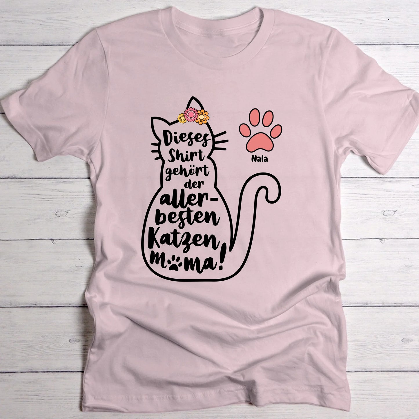 Allerbeste Katzenmama - Individuelles T-Shirt