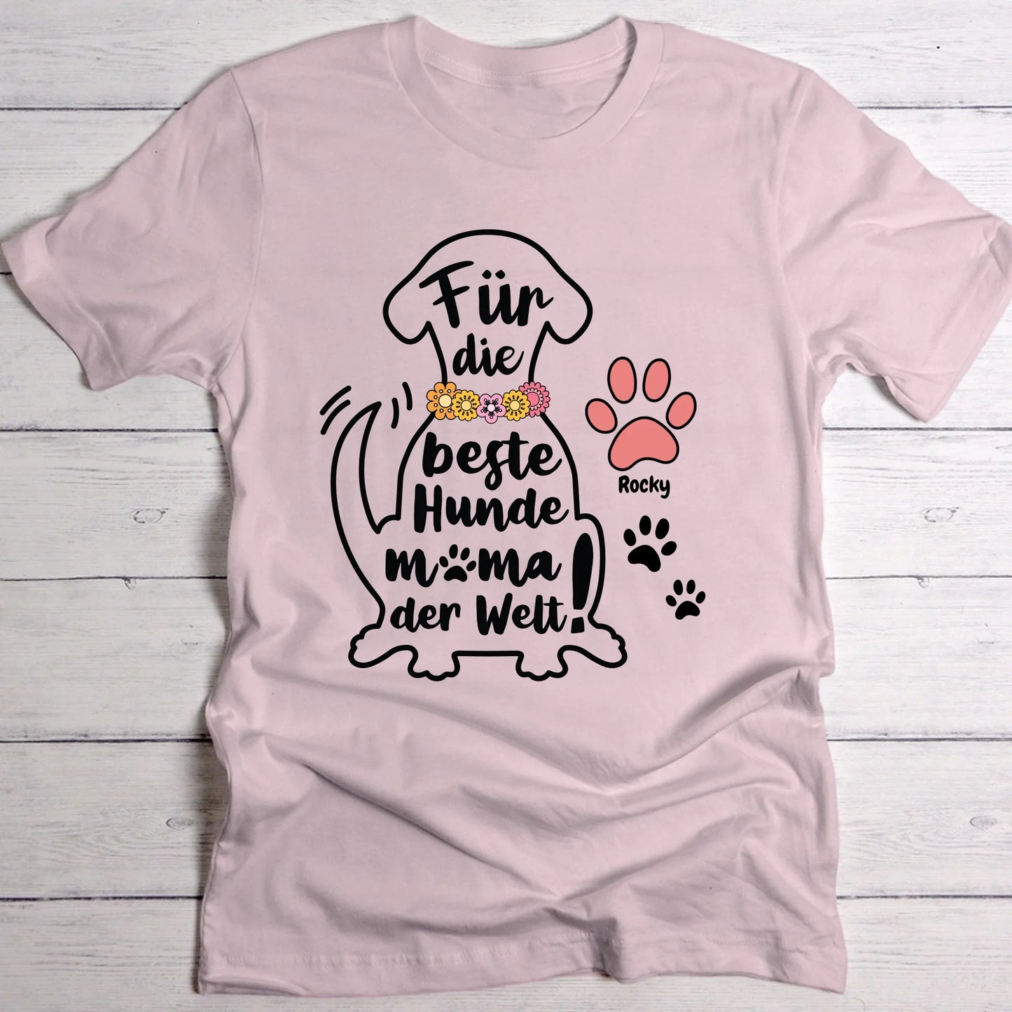 Beste Hundemama - Individuelles T-Shirt