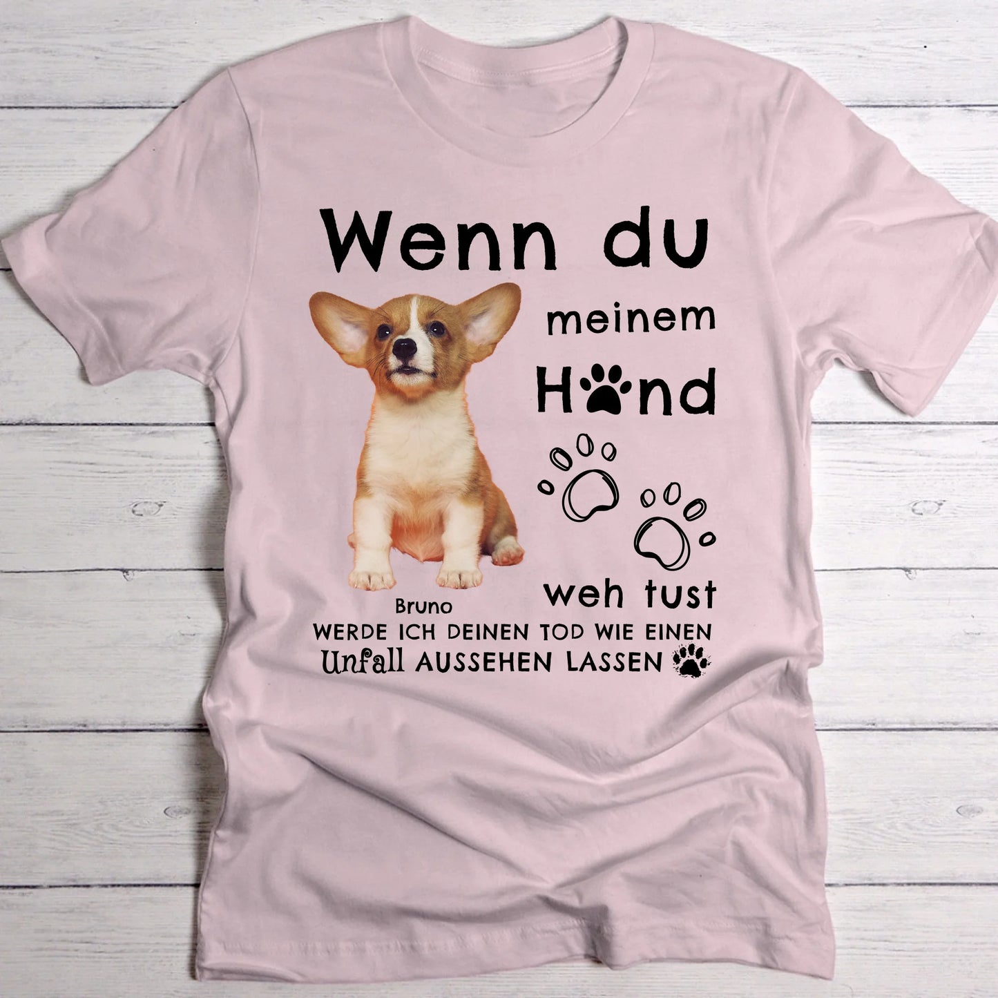 Wenn du meinem Tier weh tust - Individuelles T-Shirt