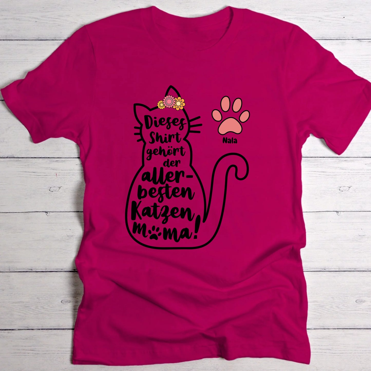 Allerbeste Katzenmama - Individuelles T-Shirt