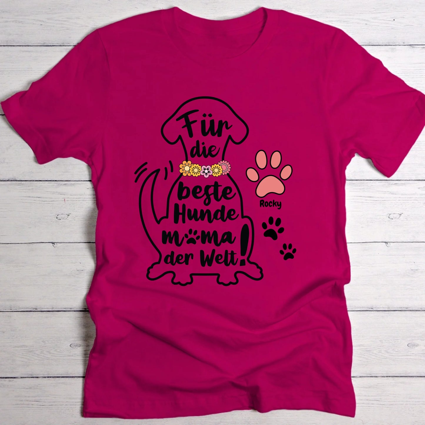 Beste Hundemama - Individuelles T-Shirt